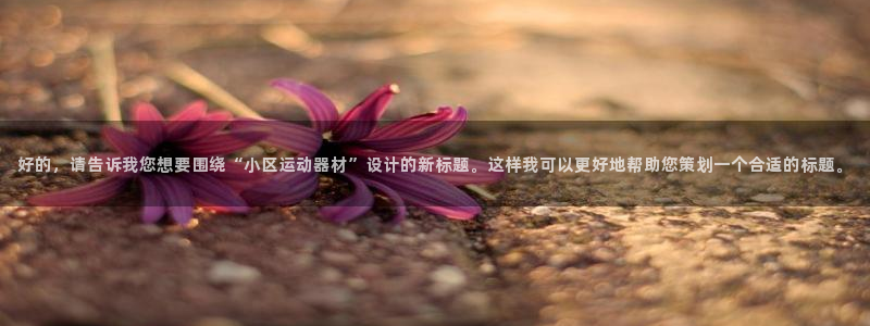 征途国际神州：好的，请告诉我您想要围绕“小区运动器材”设计的