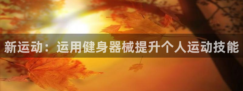 征途国际平台注册流程视频：新运动：运用健身器械提升个人运动技